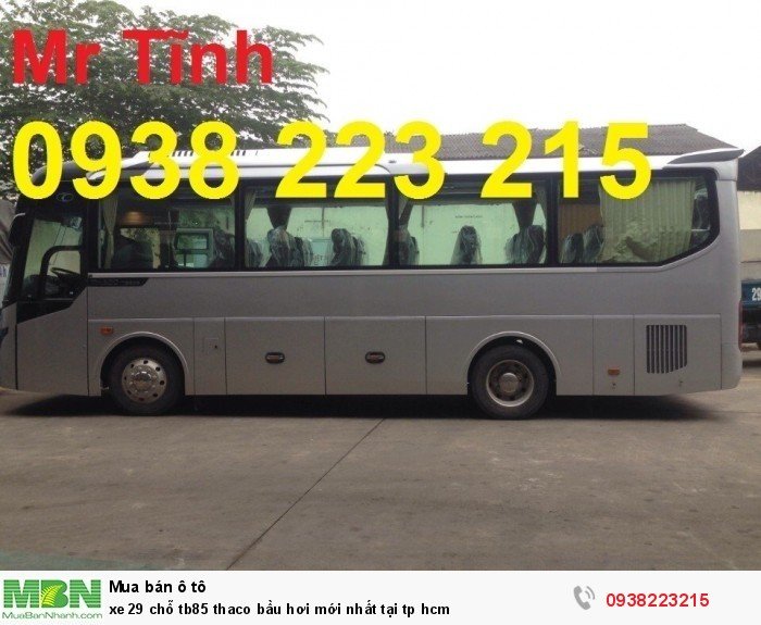 Xe 29 chỗ tb85 Thaco bầu hơi mới nhất tại tp HCM