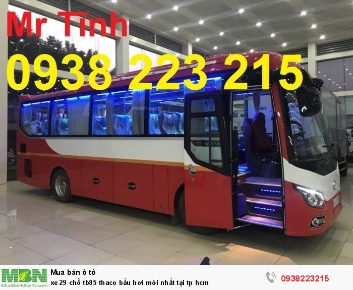 Xe 29 chỗ tb85 Thaco bầu hơi mới nhất tại tp HCM