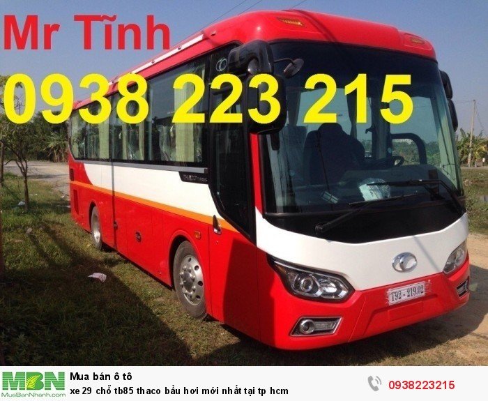 Xe 29 chỗ tb85 Thaco bầu hơi mới nhất tại tp HCM
