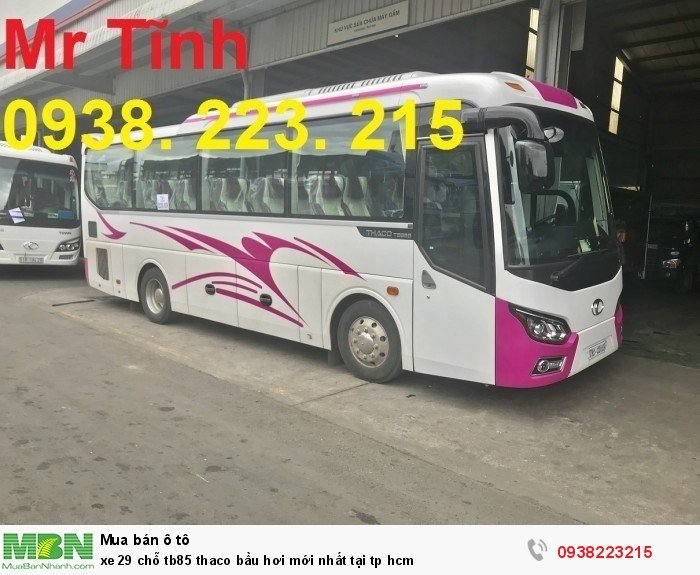 Xe 29 chỗ tb85 Thaco bầu hơi mới nhất tại tp HCM