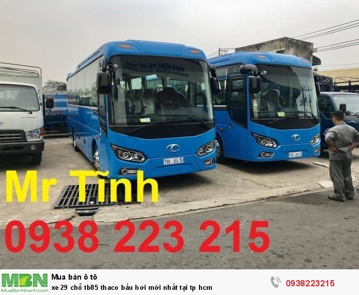 Xe 29 chỗ tb85 Thaco bầu hơi mới nhất tại tp HCM