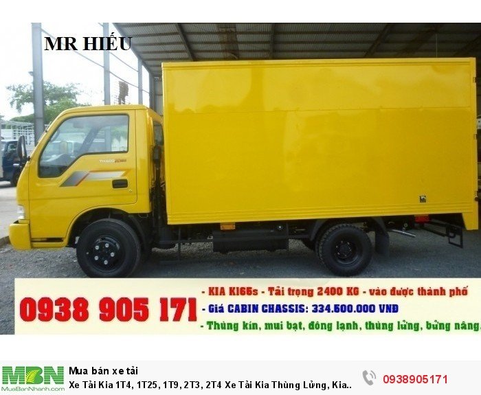 Xe Tải Kia 1T4, 1T25, 1T9, 2T3, 2T4 Xe Tải Kia Thùng Lửng, Kia Thùng Mui Bạt, Kia Thùng Kín, Kia Bửng Nâng, Giao Xe Toàn Quốc