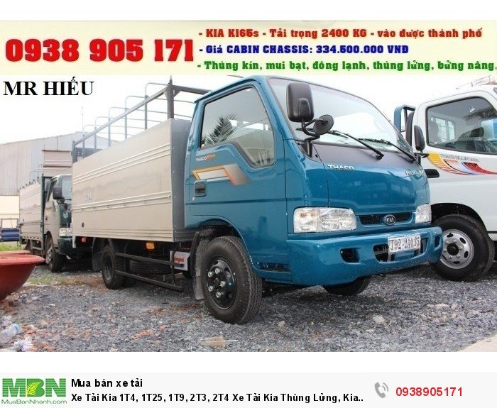 Xe Tải Kia 1T4, 1T25, 1T9, 2T3, 2T4 Xe Tải Kia Thùng Lửng, Kia Thùng Mui Bạt, Kia Thùng Kín, Kia Bửng Nâng, Giao Xe Toàn Quốc