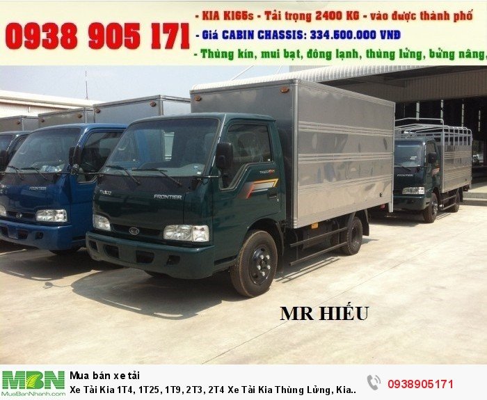 Xe Tải Kia 1T4, 1T25, 1T9, 2T3, 2T4 Xe Tải Kia Thùng Lửng, Kia Thùng Mui Bạt, Kia Thùng Kín, Kia Bửng Nâng, Giao Xe Toàn Quốc