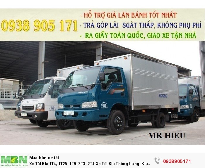 Xe Tải Kia 1T4, 1T25, 1T9, 2T3, 2T4 Xe Tải Kia Thùng Lửng, Kia Thùng Mui Bạt, Kia Thùng Kín, Kia Bửng Nâng, Giao Xe Toàn Quốc