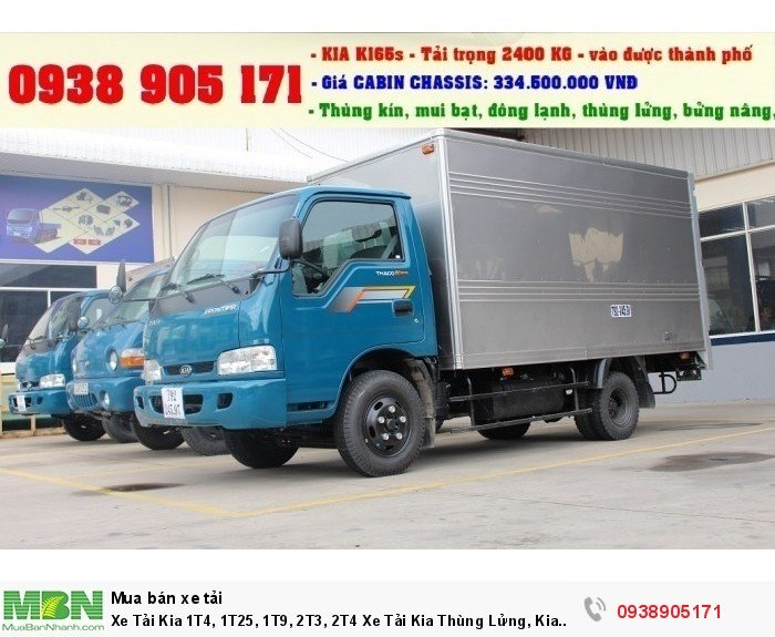 Xe Tải Kia 1T4, 1T25, 1T9, 2T3, 2T4 Xe Tải Kia Thùng Lửng, Kia Thùng Mui Bạt, Kia Thùng Kín, Kia Bửng Nâng, Giao Xe Toàn Quốc
