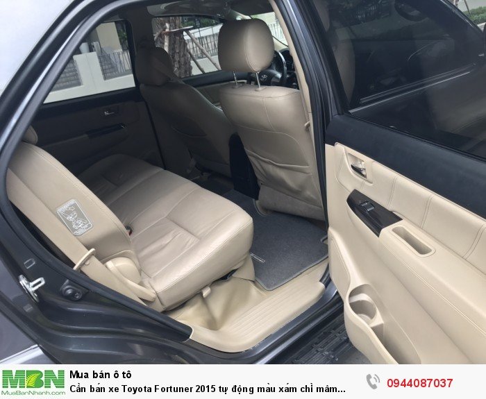 Cần bán xe Toyota Fortuner 2015 tự động màu xám chì mâm đen