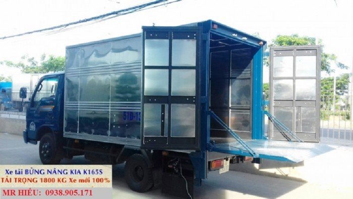 Xe tải bửng nâng - xe tải kia k165s bửng nâng tải 1800 KG xe mới đời 2017