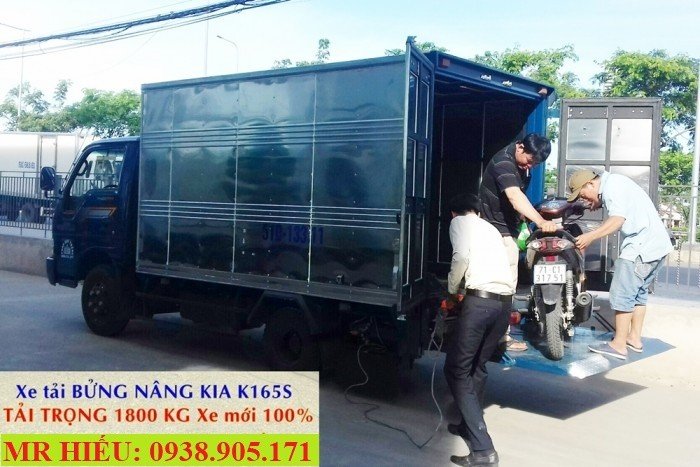 Xe tải bửng nâng - xe tải kia k165s bửng nâng tải 1800 KG xe mới đời 2017