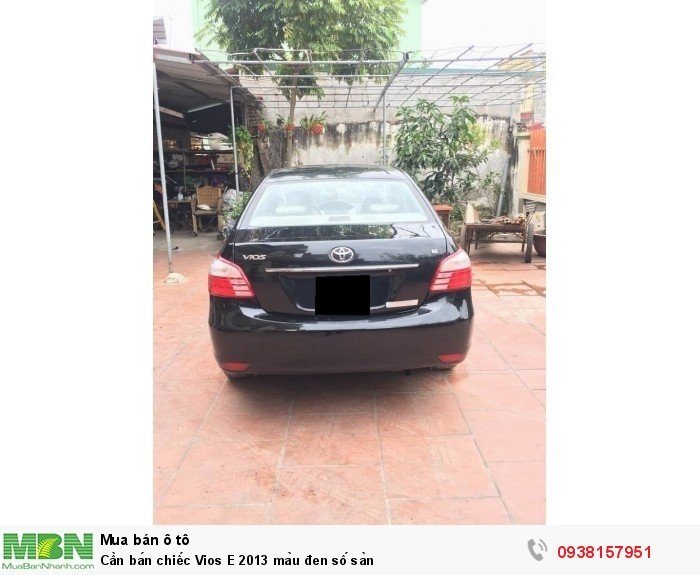 Cần bán chiếc Vios E 2013 màu đen số sàn