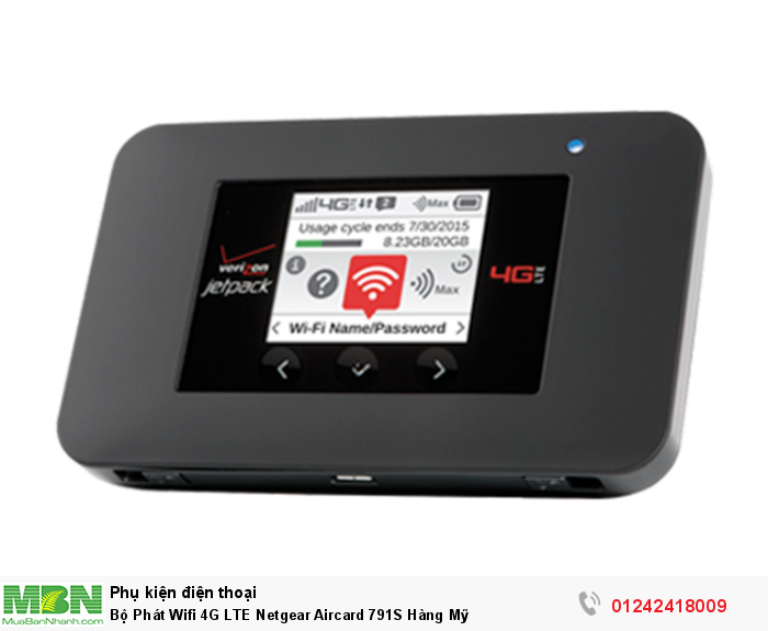 Bộ Phát Wifi 4G LTE Netgear Aircard 791L Hàng Mỹ0