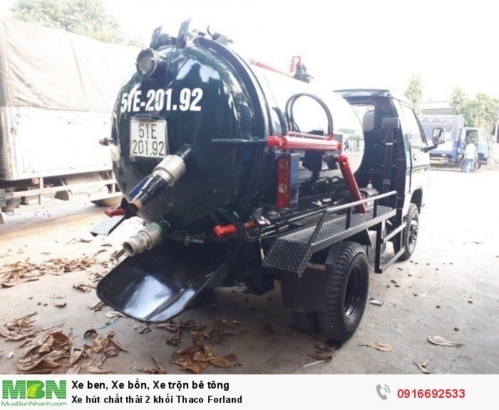 Xe hút chất thải 2 khối Thaco Forland