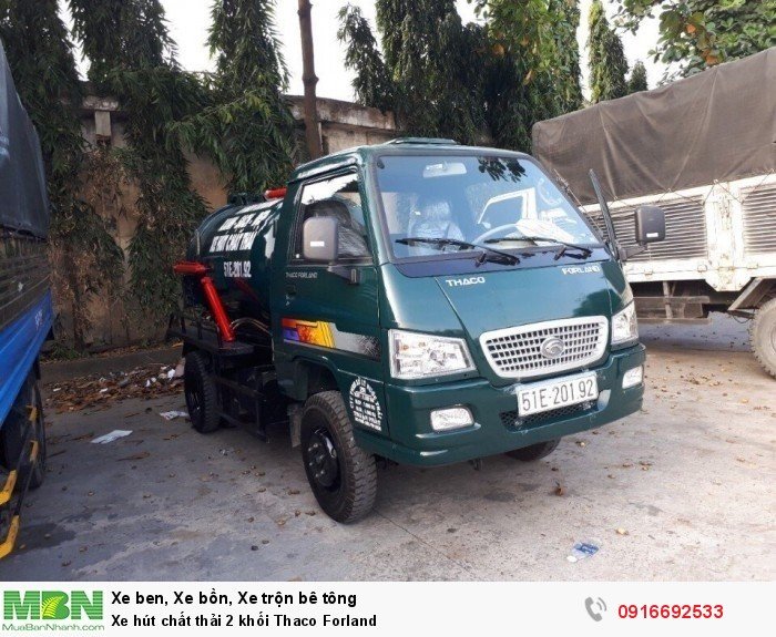 Xe hút chất thải 2 khối Thaco Forland