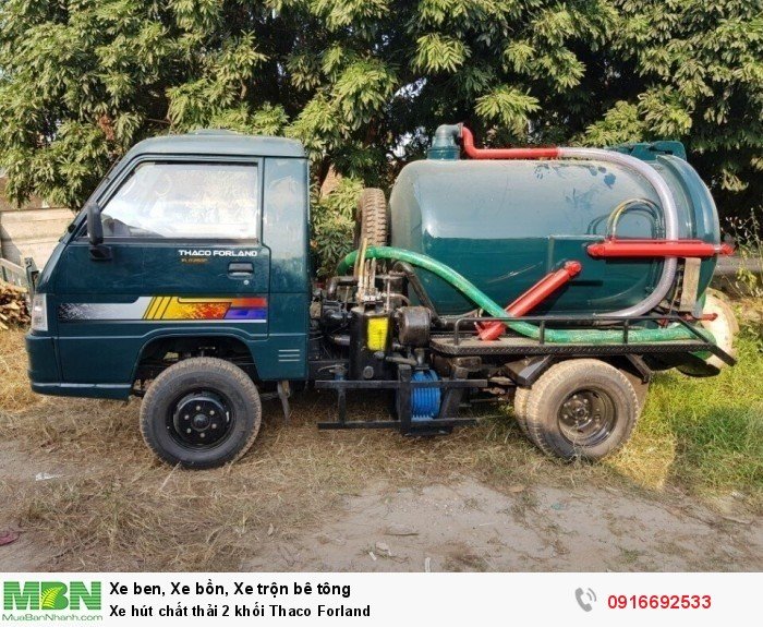 Xe hút chất thải 2 khối Thaco Forland