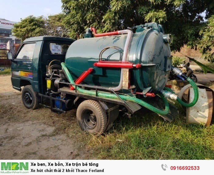 Xe hút chất thải 2 khối Thaco Forland
