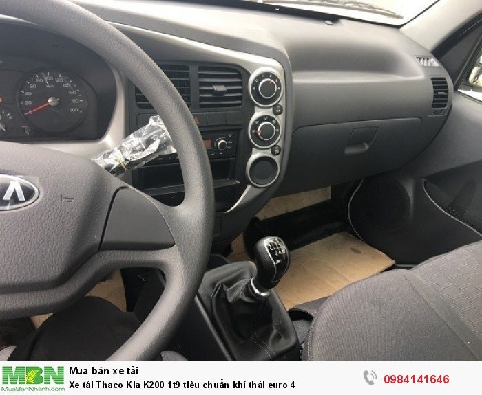 Xe tải Thaco Kia K200 1t9 tiêu chuẩn khí thải euro 4