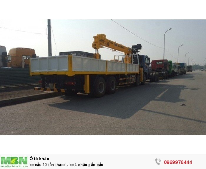 Xe cẩu 10 tấn Thaco - xe 4 chân gắn cẩu