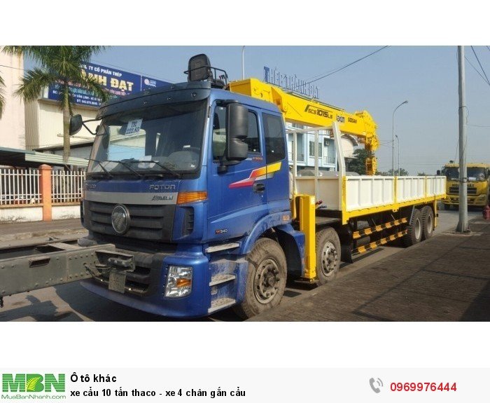 Xe cẩu 10 tấn Thaco - xe 4 chân gắn cẩu