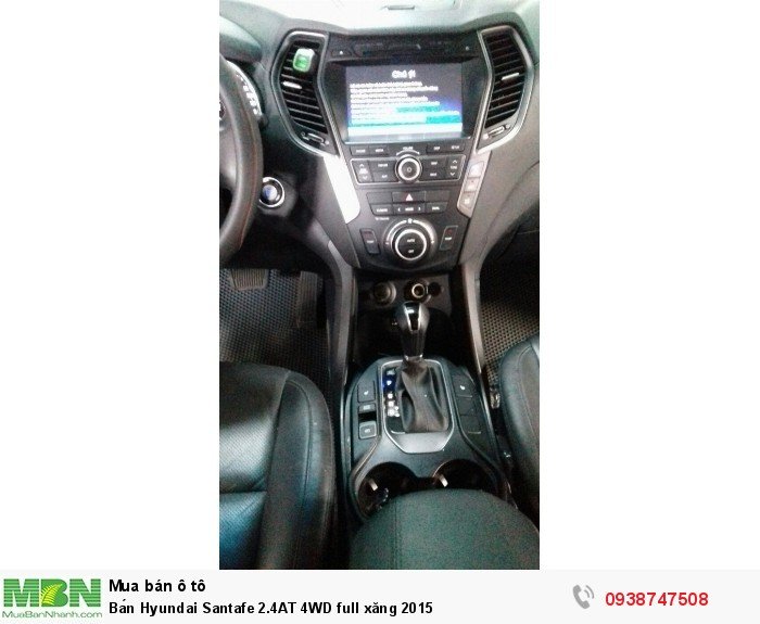 Bán Hyundai Santafe 2.4AT 4WD full xăng 2015