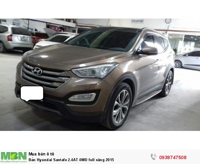 Bán Hyundai Santafe 2.4AT 4WD full xăng 2015