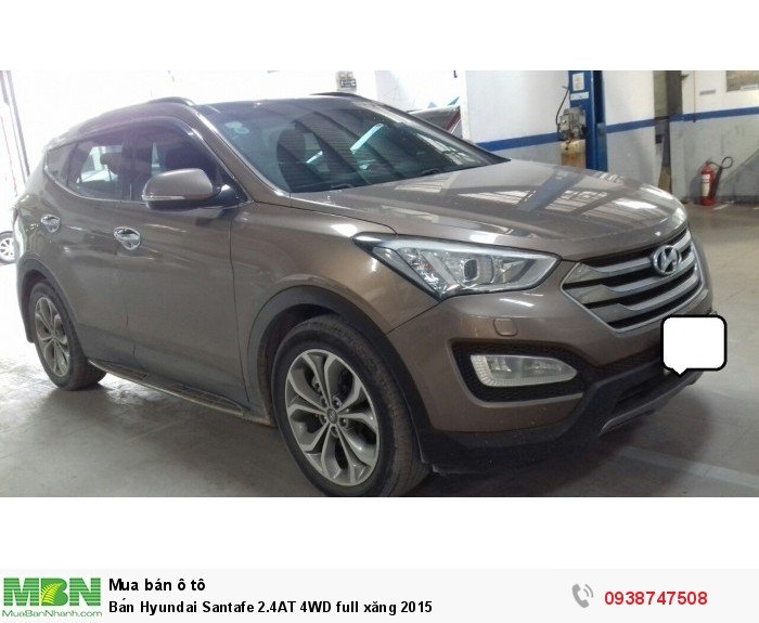 Bán Hyundai Santafe 2.4AT 4WD full xăng 2015