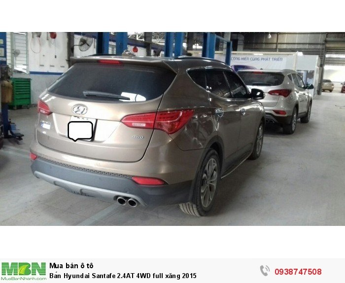 Bán Hyundai Santafe 2.4AT 4WD full xăng 2015