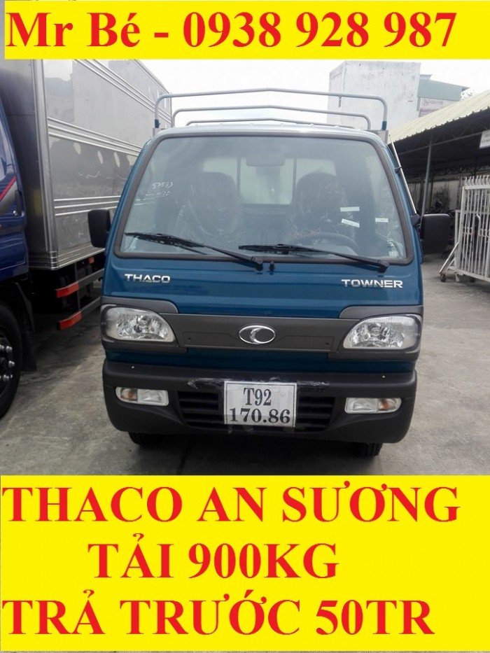 Xe tải thaco towner 800, tải 900 kg, động cơ cn suzuki, đời 2017, trả trước chỉ từ 50tr