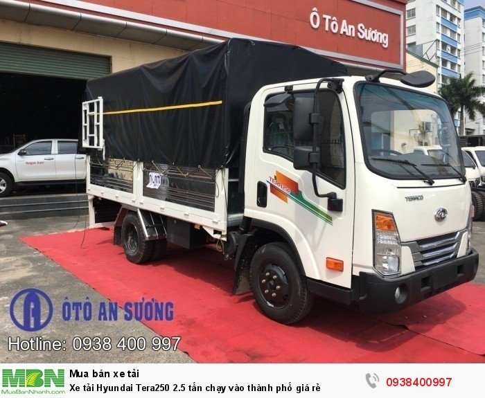 Xe tải Hyundai Tera250 2.5 tấn chạy vào thành phố giá rẻ