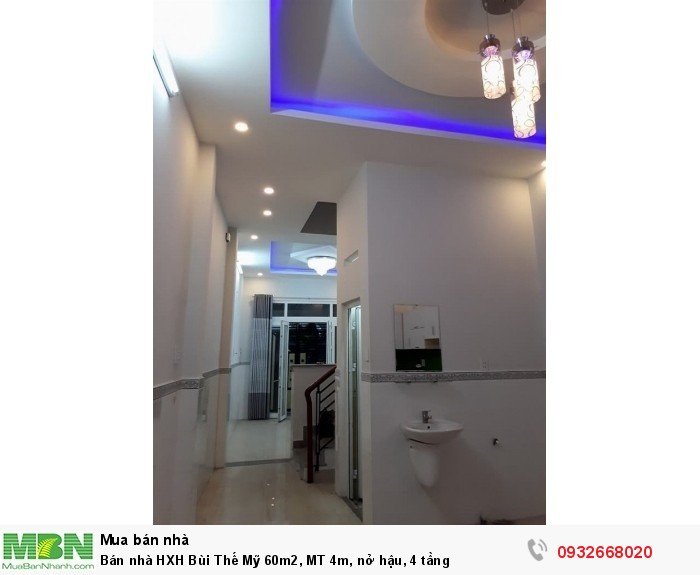 Bán nhà HXH Bùi Thế Mỹ 60m2, MT 4m, nở hậu, 4 tầng