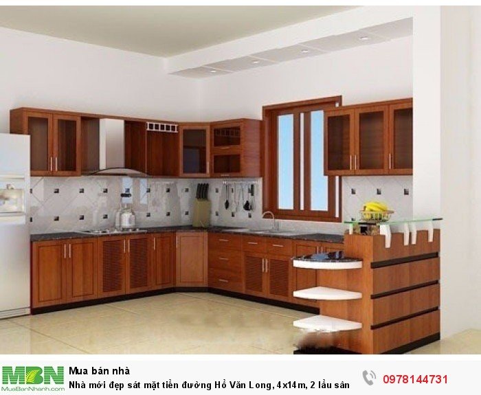 Nhà mới đẹp sát mặt tiền đường Hồ Văn Long, 4x14m, 2 lầu sân thượng