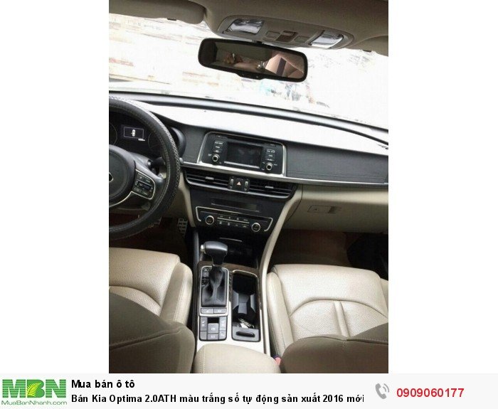 Bán Kia Optima 2.0ATH màu trắng số tự động sản xuất 2016 mới 95%