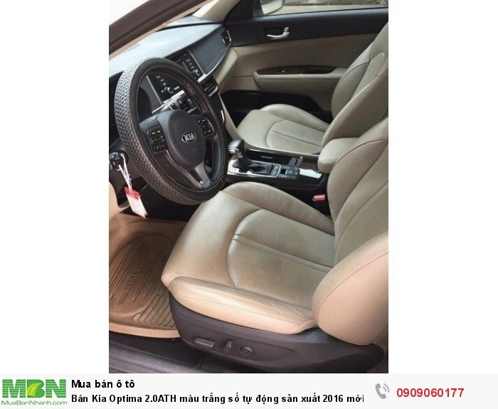 Bán Kia Optima 2.0ATH màu trắng số tự động sản xuất 2016 mới 95%