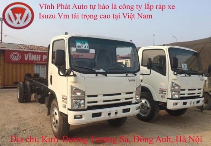 Xe tải Isuzu nâng tải 8 tấn 2 VM Vĩnh Phát fn129 Isuzu Vĩnh Phát