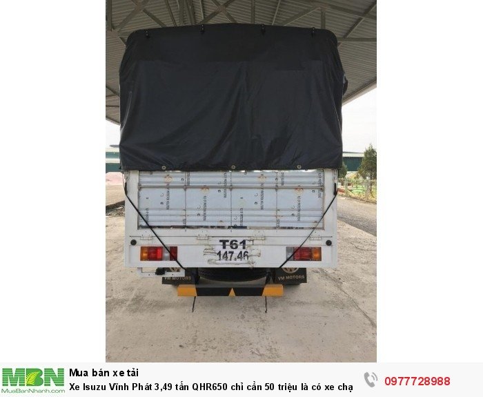 Xe Isuzu Vĩnh Phát 3,49 tấn QHR650 chỉ cần 50 triệu là có xe chạy
