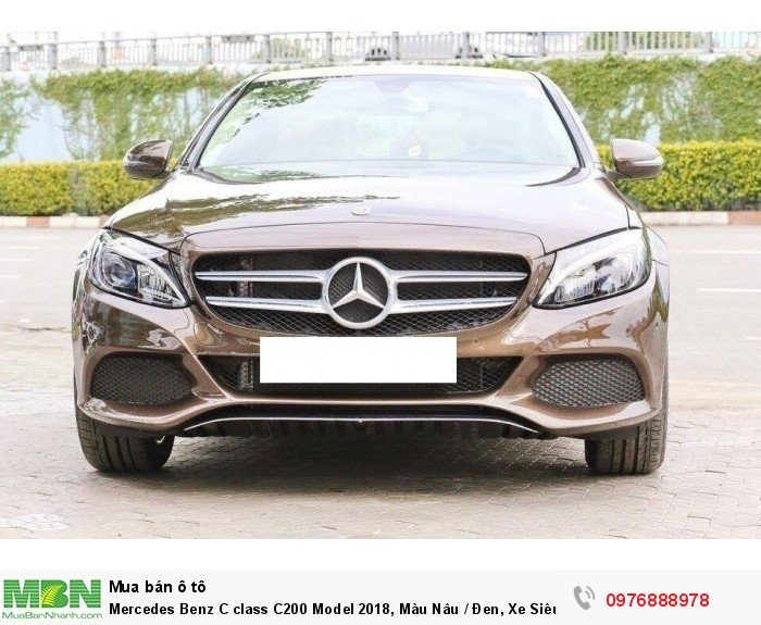 Mercedes Benz C class C200 Model 2018, Màu Nâu / Đen, Xe Siêu Lướt, Mới đi đúng 1000 km