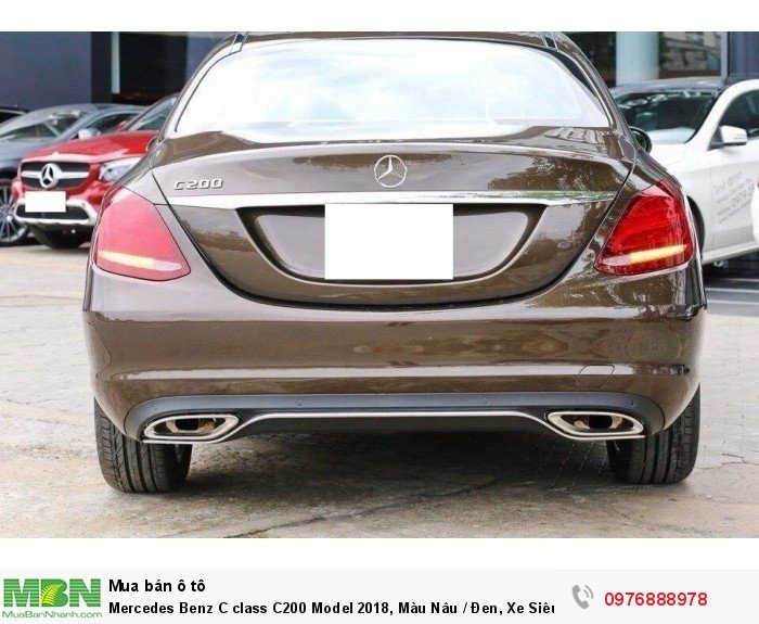 Mercedes Benz C class C200 Model 2018, Màu Nâu / Đen, Xe Siêu Lướt, Mới đi đúng 1000 km