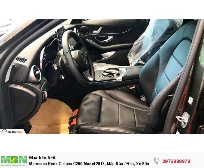 Mercedes Benz C class C200 Model 2018, Màu Nâu / Đen, Xe Siêu Lướt, Mới đi đúng 1000 km