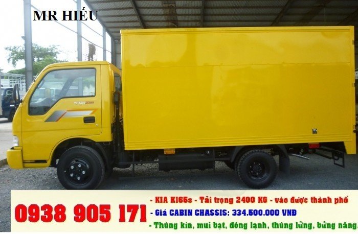 Giá xe tải thaco kia k165s tải trọng 2t4, 2t3. Đời mới 2017 hỗ trợ trả góp lãi sất ưu đãi