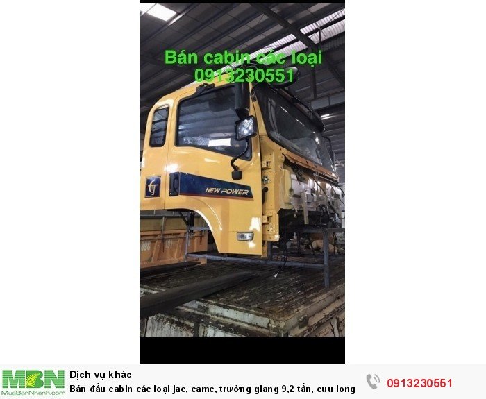 Bán đầu cabin các loại Jac, Camc, Trường Giang 9,2 Tấn, Cuu Long, Isuzu, Hino, Chenglong, Dongfeng