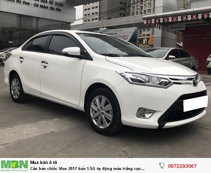 Cần bán chiếc Vios 2017 bản 1.5G tự động màu trắng cực chất