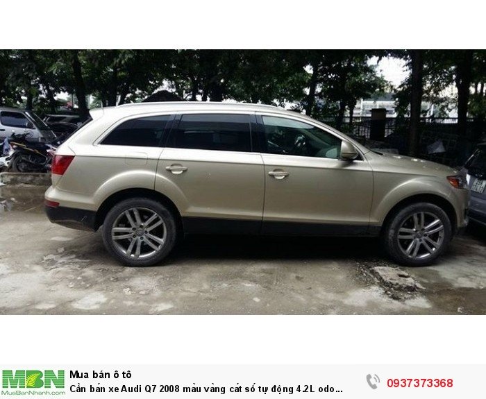 Cần bán xe Audi Q7 2008 màu vàng cát số tự động 4.2L odo chuẩn 8 vạn km