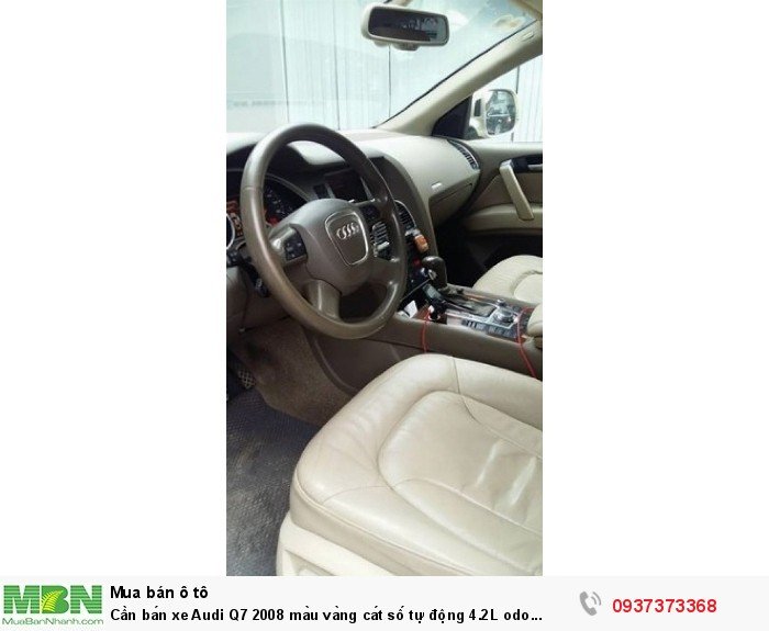 Cần bán xe Audi Q7 2008 màu vàng cát số tự động 4.2L odo chuẩn 8 vạn km