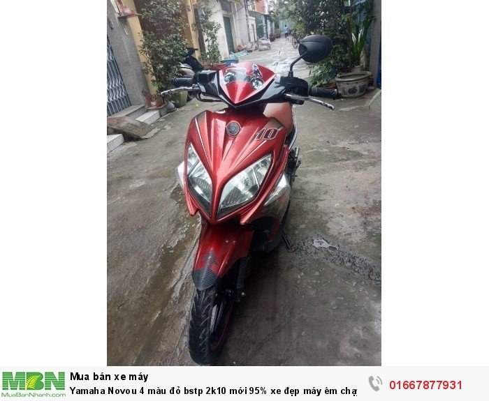 Yamaha Novou 4 màu đỏ bstp 2k10 mới 95% xe đẹp máy êm chạy nhẹ vọt lợi xăng máy mạnh