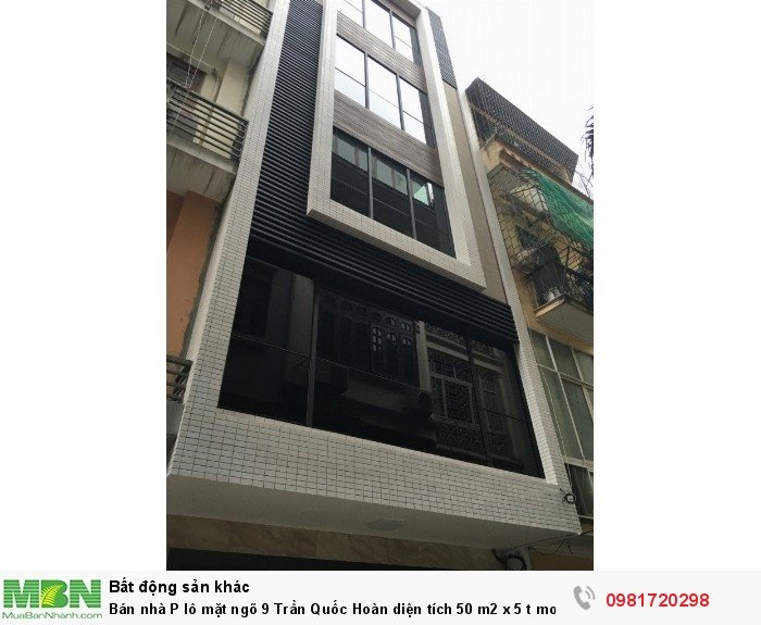 Bán nhà P lô mặt ngõ 9 Trần Quốc Hoàn diện tích 50 m2 x 5 t mới tinh