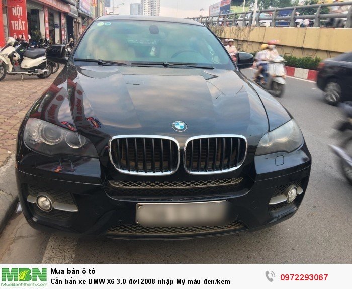 Cần bán xe BMW X6 3.0 đời 2008 nhập Mỹ màu đen/kem