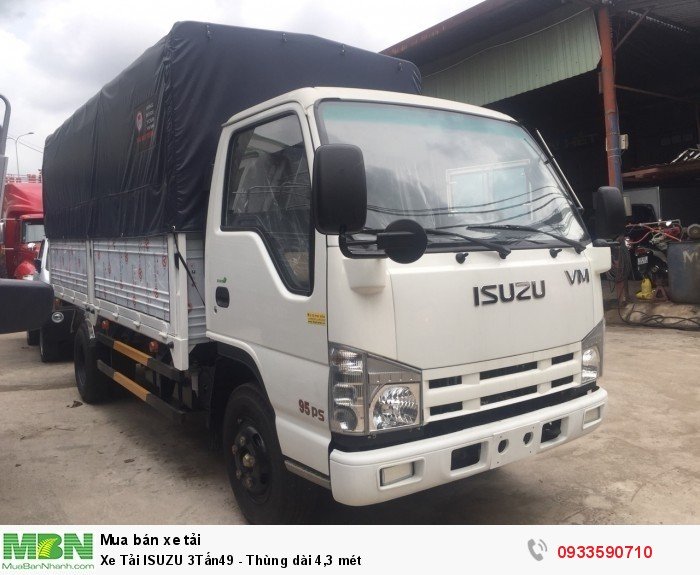 Bán Trả Góp Xe Tải ISUZU 3,49 tấn - Thùng dài 4,3 mét
