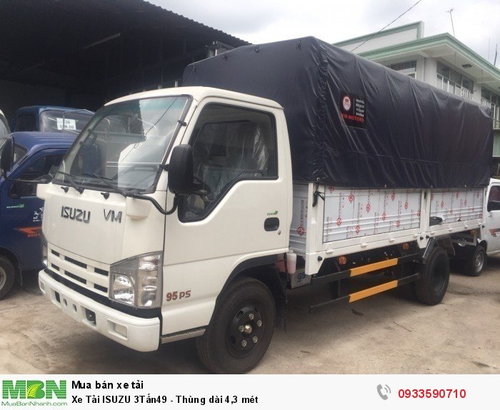 Bán Trả Góp Xe Tải ISUZU 3,49 tấn - Thùng dài 4,3 mét
