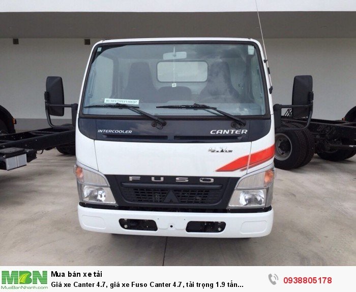 Giá xe Canter 4.7, giá xe Fuso Canter 4.7, tải trọng 1.9 tấn Thaco Trường Hải.