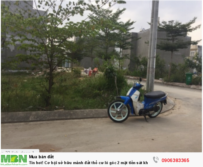 Tin hot! Cơ hội sở hữu mảnh đất thổ cư 2 mặt tiền sát khu ĐÔNG TĂNG LONG Quận 9, giá tốt!