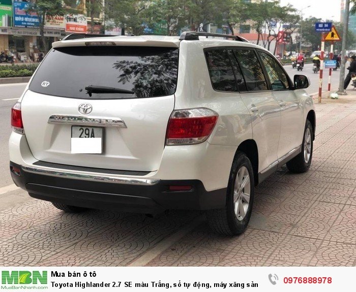 Toyota Highlander 2.7 SE màu Trắng, số tự động, máy xăng sản xuất 2011, Nhập M